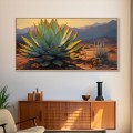 Southwestern Wall Art Agave Desert Canvas Large Oil Painting Landscape